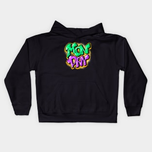 Monday Typography Lettering Kids Hoodie